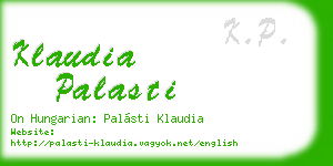 klaudia palasti business card