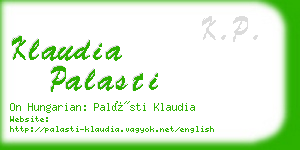 klaudia palasti business card